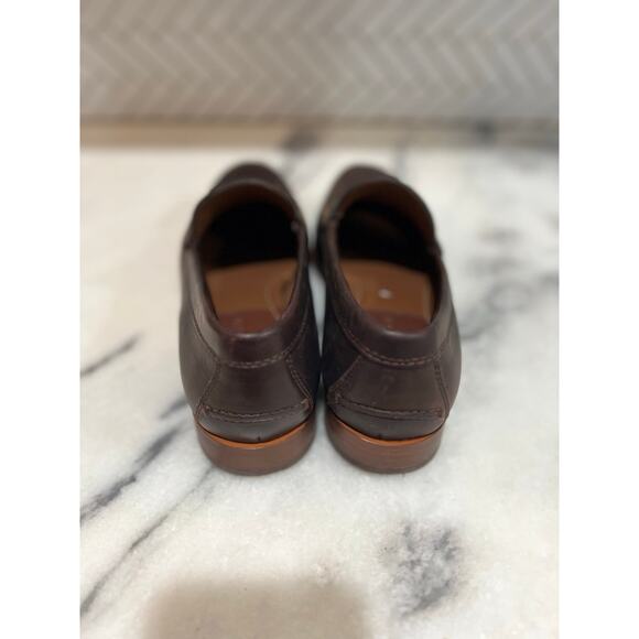 Johnston Murphy Collection Brown Leather Penny Loafers Men 9.5M EU